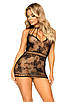 Leg Avenue Strappy Lace mini dress OS Black KW, фото 6