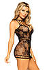 Leg Avenue Strappy Lace mini dress OS Black KW, фото 7