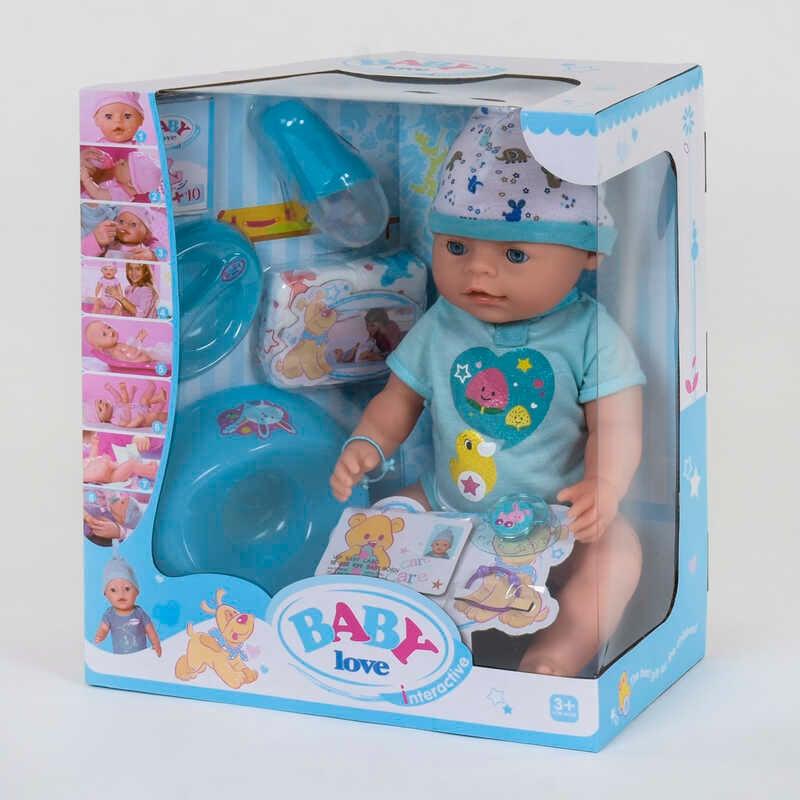 Пупс функціональний BL 034 B (12) 8 функцій, з аксесуарами, в коробці