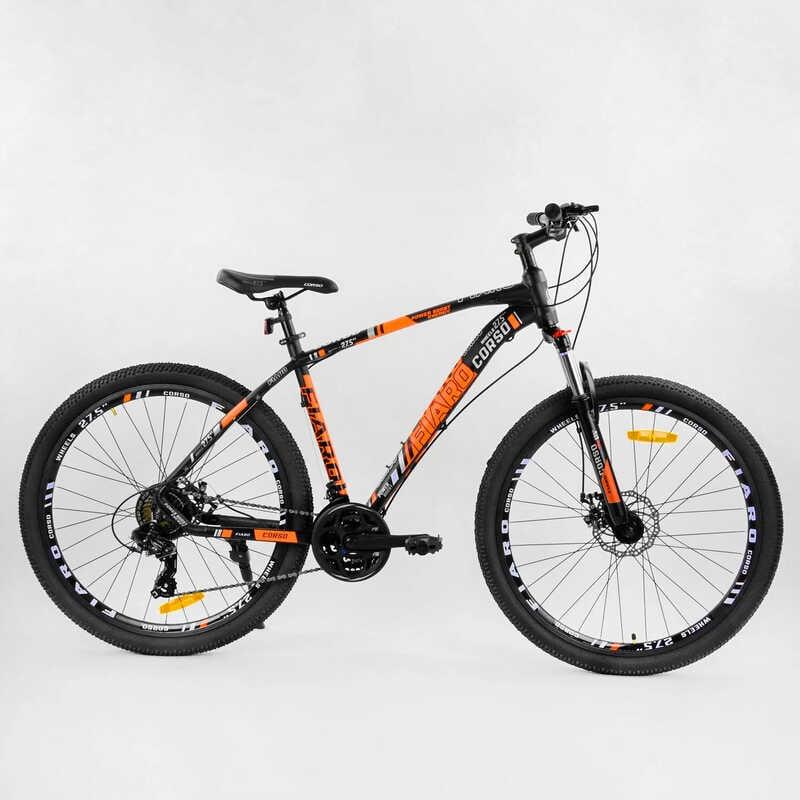 Велосипед Спортивний CORSO «FIARO» 27.5 "дюймів 62935 (1) рама алюмінієва, обладнання Shimano 21 швидкість, зібраний на 75