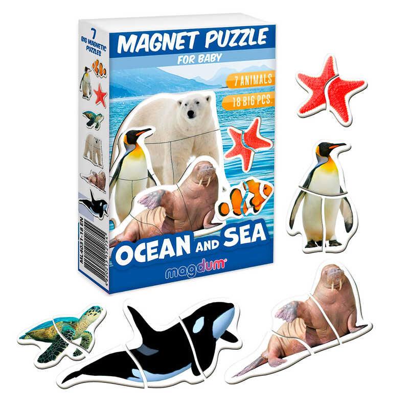 Магнітний пазл Magdum ML4031-35 EN puzzle for baby Ocean and Sea