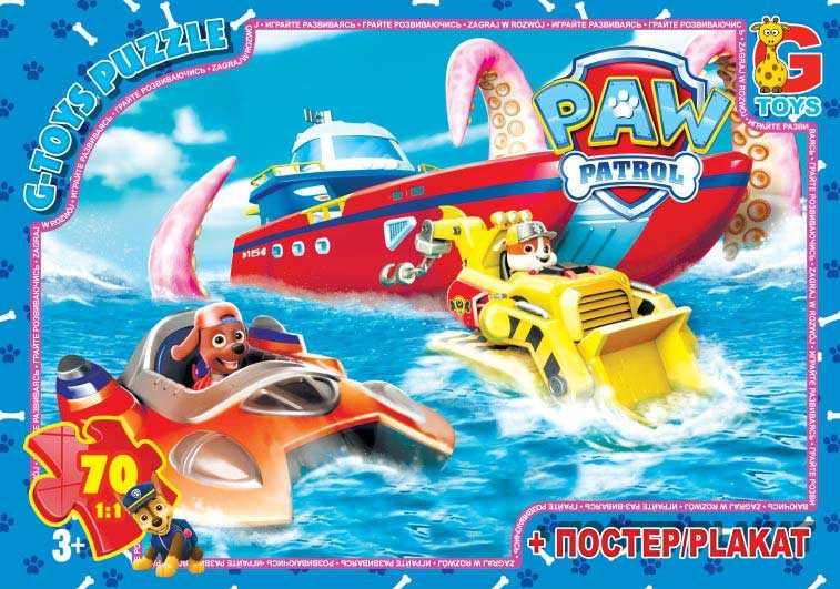 Гр Пазли 70 ел. "G-Toys" "Щенячий патруль" PW 0828 (62) + постер