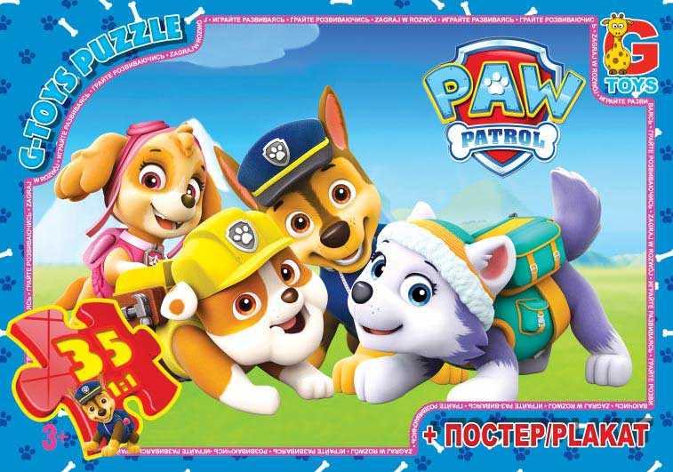 Гр Пазли 35 эл. "G Toys" "Щенячий Патруль" PW 0821 (62) +постер
