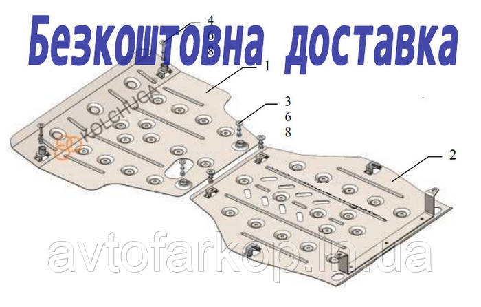 Защита двигателя Subaru Forester 5 SK (2018-)(Защита двигателя Субару ...