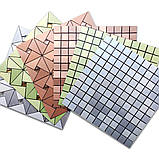 Самоклеюча алюмінієва плитка Срібна мозаїка 300х300х3мм, фото 8