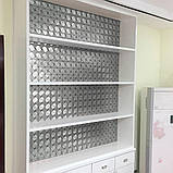 Самоклеюча алюмінієва плитка срібло зі стразами 300х300х3мм, фото 9