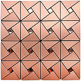 Самоклеюча алюмінієва плитка Мідна зі стразами 300х300х3мм, фото 2