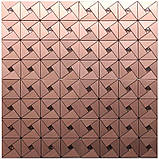 Самоклеюча алюмінієва плитка Мідна зі стразами 300х300х3мм, фото 5