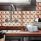 Самоклеюча алюмінієва плитка Мідна зі стразами 300х300х3мм, фото 9