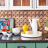 Самоклеюча алюмінієва плитка Мідна зі стразами 300х300х3мм, фото 10