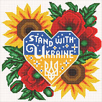 Алмазна вишивка DM-423 STAND WITH UKRAINE 40*40см