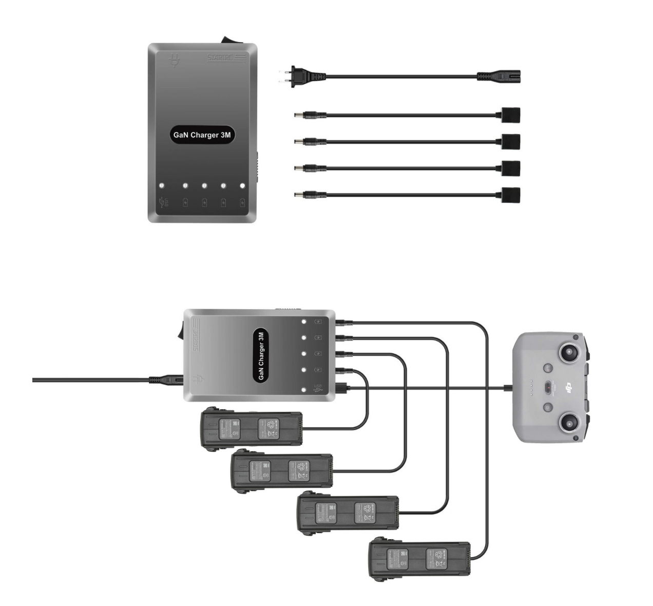 Зарядний пристрій StartRC GaN 6 в 1 для DJI Mavic 3