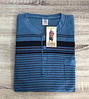 Мужская пижама (футболка + шорты) летняя Батальная до 8XL костюм домашний Хантер Комплект чоловічий 8XL, аква
