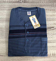 Мужская пижама (футболка + шорты) летняя Батальная до 8XL костюм домашний Хантер Комплект чоловічий 4XL, темно-синий