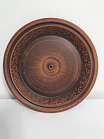 Тарелка обеденная, глиняная (из красной глины), 24 см