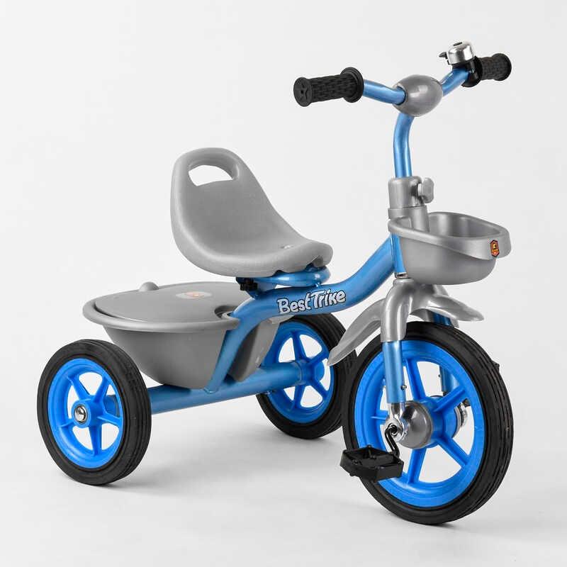 Велосипед 3-х колісний BS-2478"Best Trike" (1) гумові колеса, переднє d = 10 '', заднє d = 8 '', дзвіночок, 2 кошики, в коробці