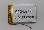 Літій-полімерний акумулятор 3.4 * 37 * 47mm (Li-ion 3.7В 800мА·ч)