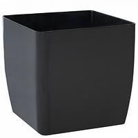Горщик для квітів "Квадро" 3л низький квадратний 16*16*15,5см (граніт)