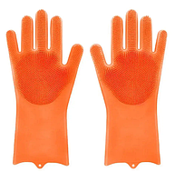 Хозяйственные силиконовые перчатки для уборки и мытья посуды Better Glove Оранжевый (KG-8767)