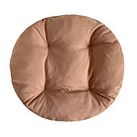Подушка круглая коричневая для стула, кресла, табурета 35х8 капучино