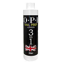 Жидкость O.P.I 250 мл. для ногтей Nail prep 3в1 (снятие липкого слоя, обезжиривание, очистка кистей)