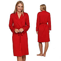 Комплект халат та сорочка жіночий червоний віскоза ТМ Fleri