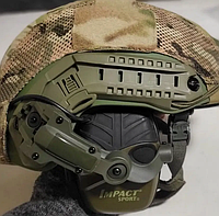 Активные тактические наушники для военных Howard Leight Impact Sport с креплением на шлем Чебурашки