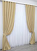 Комплект штор (2шт. 1,5х2,9м.) мікровелюр, колекція "SPARTA". Колір бежевий. Код 1192ш 33-0020, фото 3