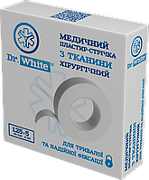 Медицинский пластырь-лента из ткани хирургический Dr. White 1,25 см х 5м