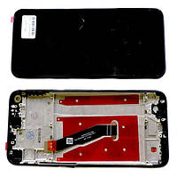 Дисплей Huawei P40 Lite E модуль в сборе с тачскрином, с рамкой, черный, Original PRC