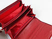 Шкіряний жіночий гаманець лаковий на магніті 17×4×10 см Cardinal Червоний, фото 5