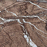 Декоративна ПВХ плита Коричневий мармур 600х600х3мм, фото 2