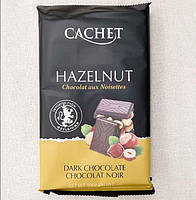 Cachet Dark chocolate Hazelnut чёрный шоколад с целым фундуком 300 г Бельгия