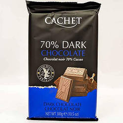 Екстра чорний шоколад Cachet Extra dark chocolate 70% Cacao 300г Бельгія