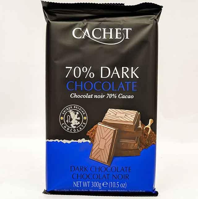 Шоколад Cachet Extra dark chocolate 70% Cacao Экстра черный 300г Бельгия - фото 1 - id-p681341868