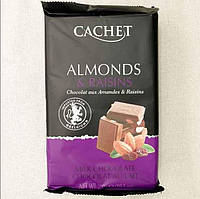 Cachet Almonds & Raisins молочный шоколад с миндалем и изюмом 300 г Бельгия