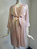 Жіночий халат рожевий шовк-сатин F50066 ТМ Fleri, фото 3