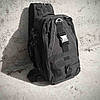 Тактична сумка-рюкзак дволямковий 12л, барсетка армійська Чорна, фото 5