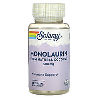 Монолаурин 500 мг Solaray підтримка імунної системи 60 вегетаріанських капсул