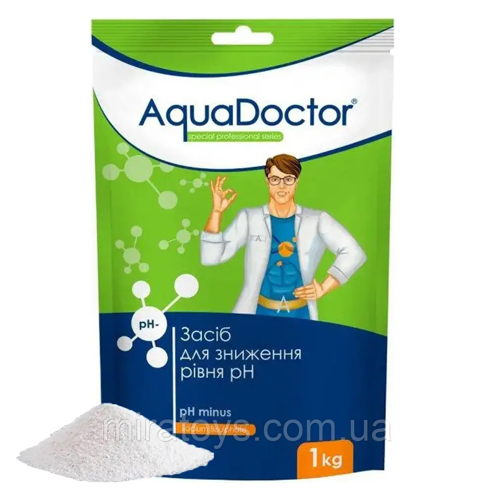 Хімія для басейну — Засіб для зниження рівня pH Aquadoctor pH Minus 1 кг гранули 016984