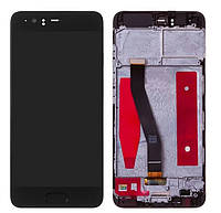 Дисплей Huawei P10 модуль в сборе с тачскрином, черный, с рамкой