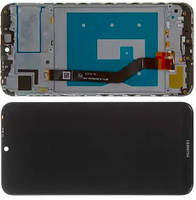 Дисплей Huawei Y7 2019 / Y7 Pro 2019 (VER2) модуль в сборе с тачскрином, черный, с рамкой, Original PRC