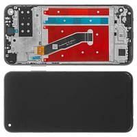 Дисплей Huawei P40 Lite E модуль в сборе с тачскрином, с рамкой, черный