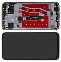 Дисплей Huawei P40 Lite модуль в сборе с тачскрином, черный, с рамкой, Original PRC
