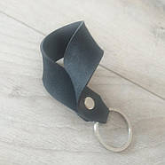 Патріотичний брелок "Доброго вічора мі з Україні" 12*2 см Екокожа Чорний (KG-8779), фото 5