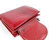Жіночий шкіряний гаманець лаковий 10х12х3.5 см на магніті Cardinal Червоний, фото 5