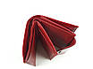 Жіночий шкіряний гаманець лаковий 10х12х3.5 см на магніті Cardinal Червоний, фото 9