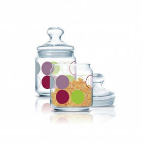 Набір скляних банок з прозорою кришкою Luminarc Zoom 2 шт 0.75 л (N1692)