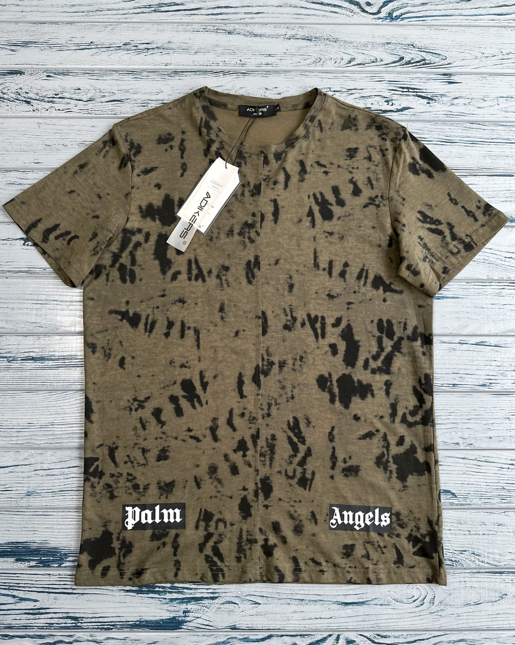 Футболка чоловіча бавовняна Palm Angels камуфляж хакі