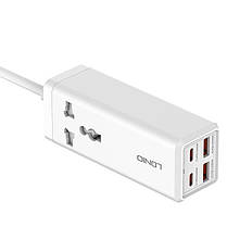 Подовжувач 2 метри 2USB + 2Type-C + 1 розетка QC Ldnio SC1418 White (N019951), фото 4